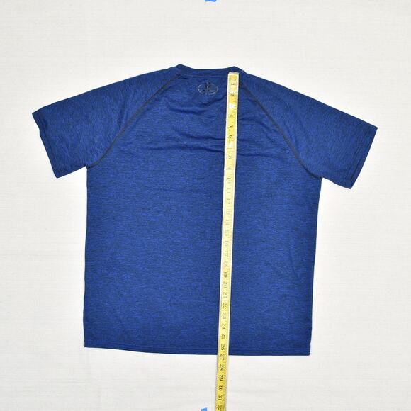 Under Armour Polyester Blue Size L Loose Heatgear Men T Shirt Short Sleeve - Picture 5 of 8